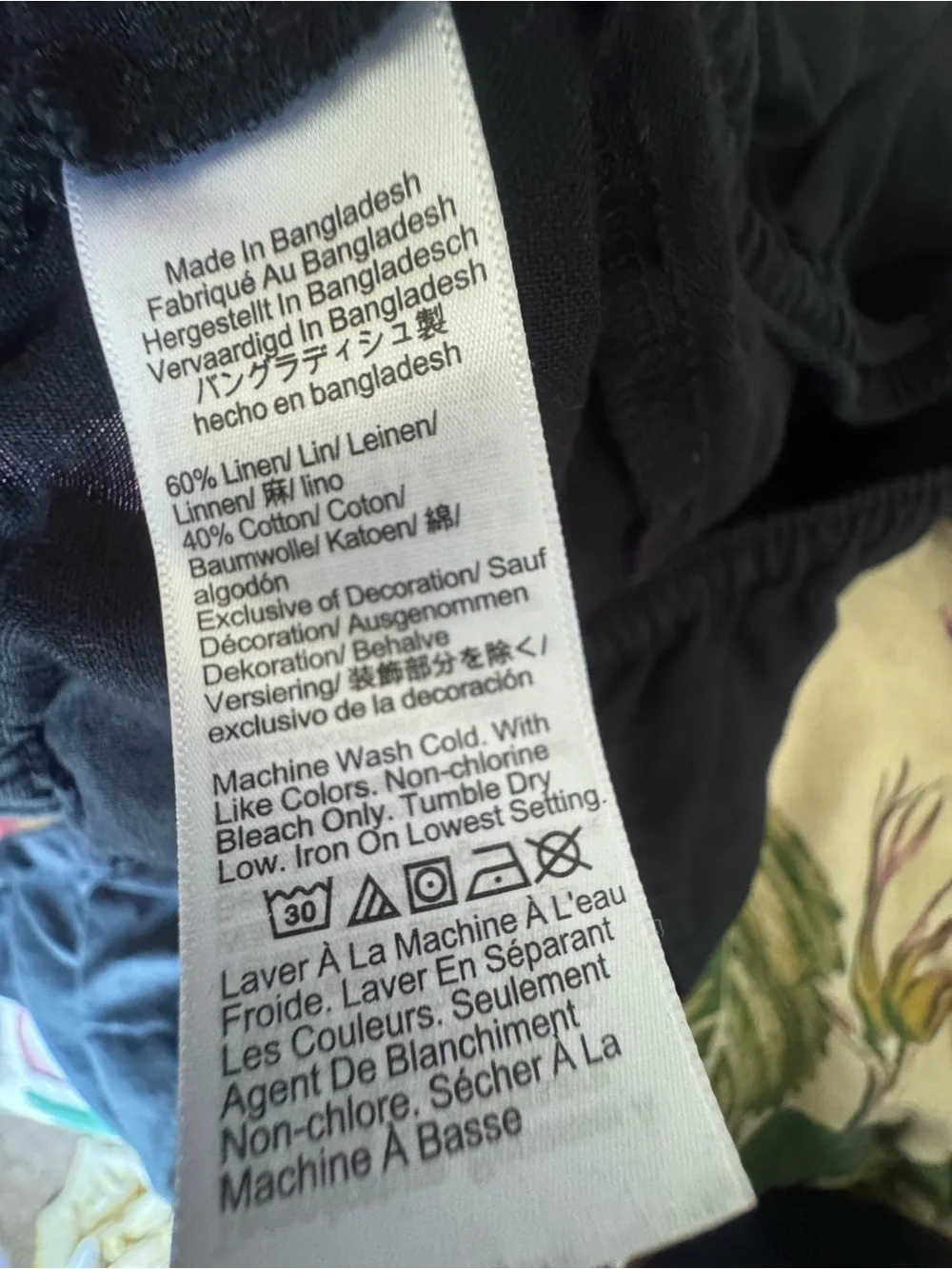 Women’s lounge! J.Crew Black Linen Casual Button-Down Shirt and drawstring pants
